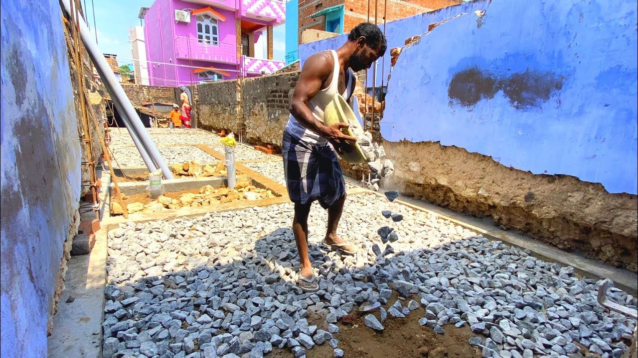 Basement PCC Construction-Difficult in 450 Square feet House Basement Plain Cement Concrete Work