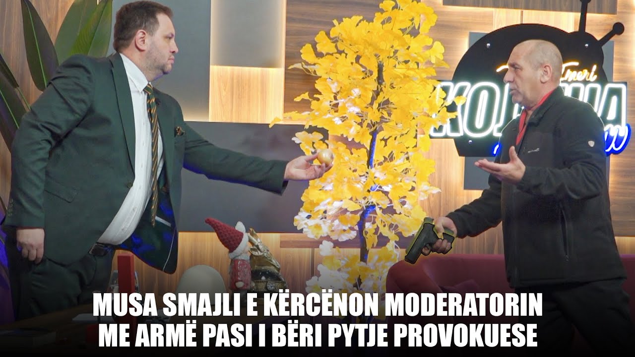 Kojshia Show- Musa Smajli e kërcnon me Armë Moderatorin pasi i bëri pytje Provokuese. Ja çfarë ndodh