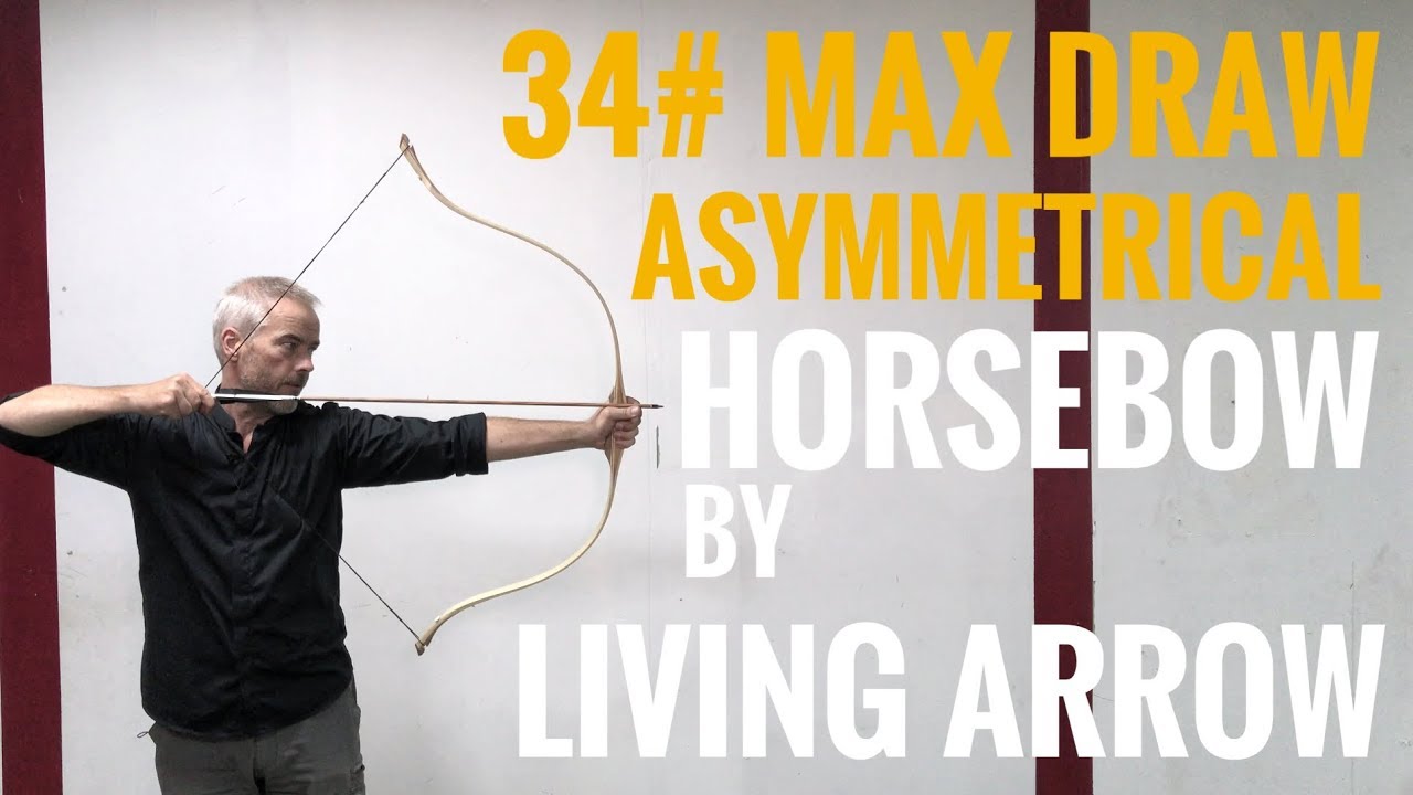Asymmetrical Horsebow 34” max. draw by Living Arrow