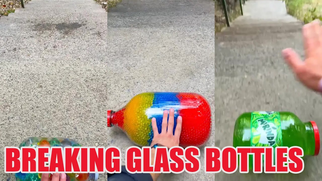 Breaking Glass Bottles & Balloon Drops 😱🔥 Crushing Crunchy & Soft Things! #asmr #satisfying