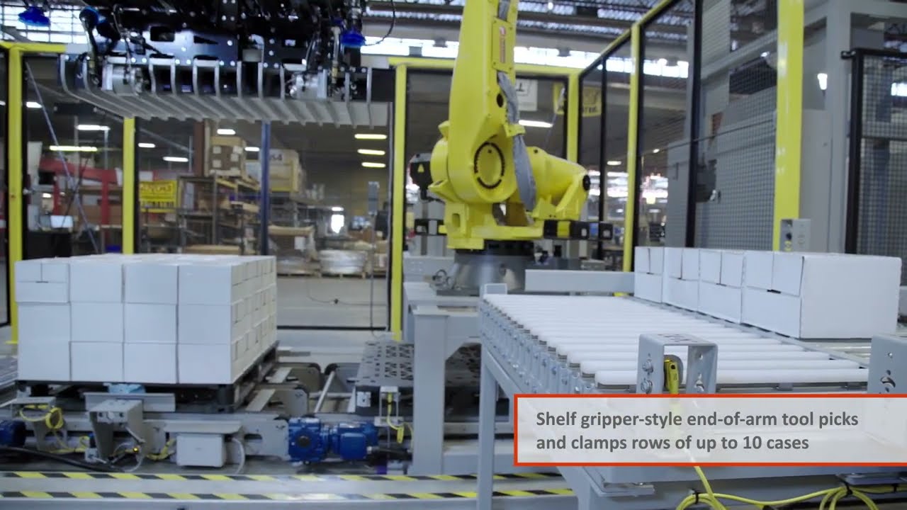 Robotic Palletizer with Shelf Gripper Tooling by Pearson