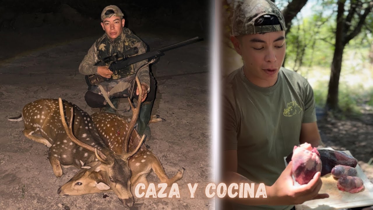ACAMPANDO en el MONTE🏕️ CAZA y COCINA de CIERVO🦌🔥