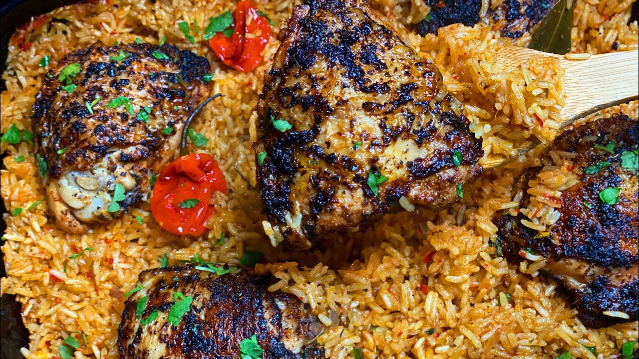 Easy Oven Baked Chicken thighs and Rice Step by Step || TERRI-ANN’S KITCHEN