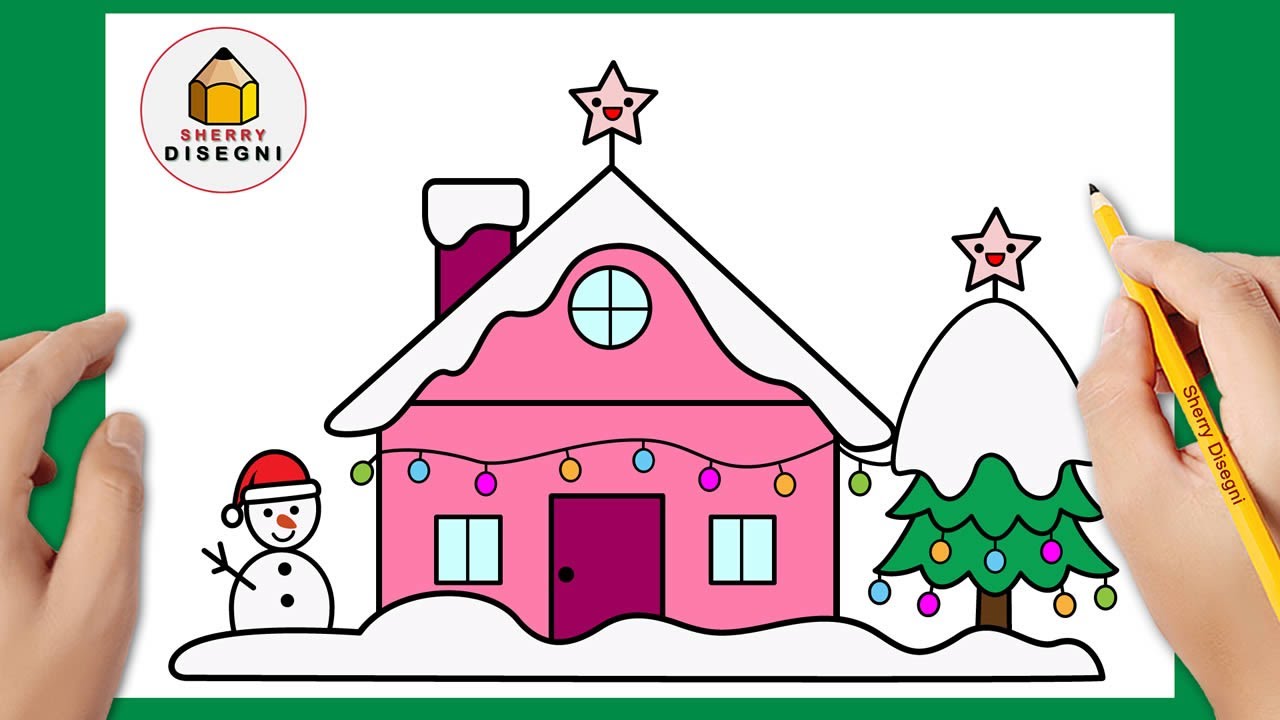 Come Disegnare un Paesaggio Natalizio | Disegno Invernale
