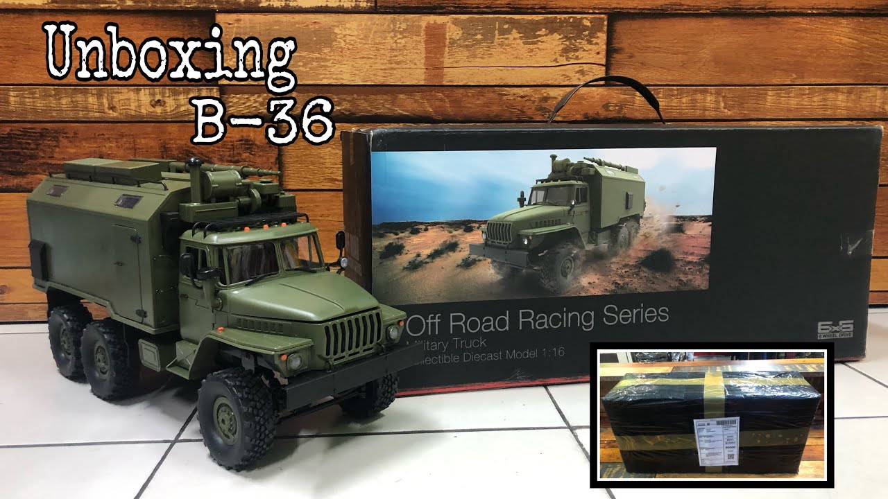 Unboxing | WPL B36 Rc Truck Military | 1/16 6x6 Military Truck