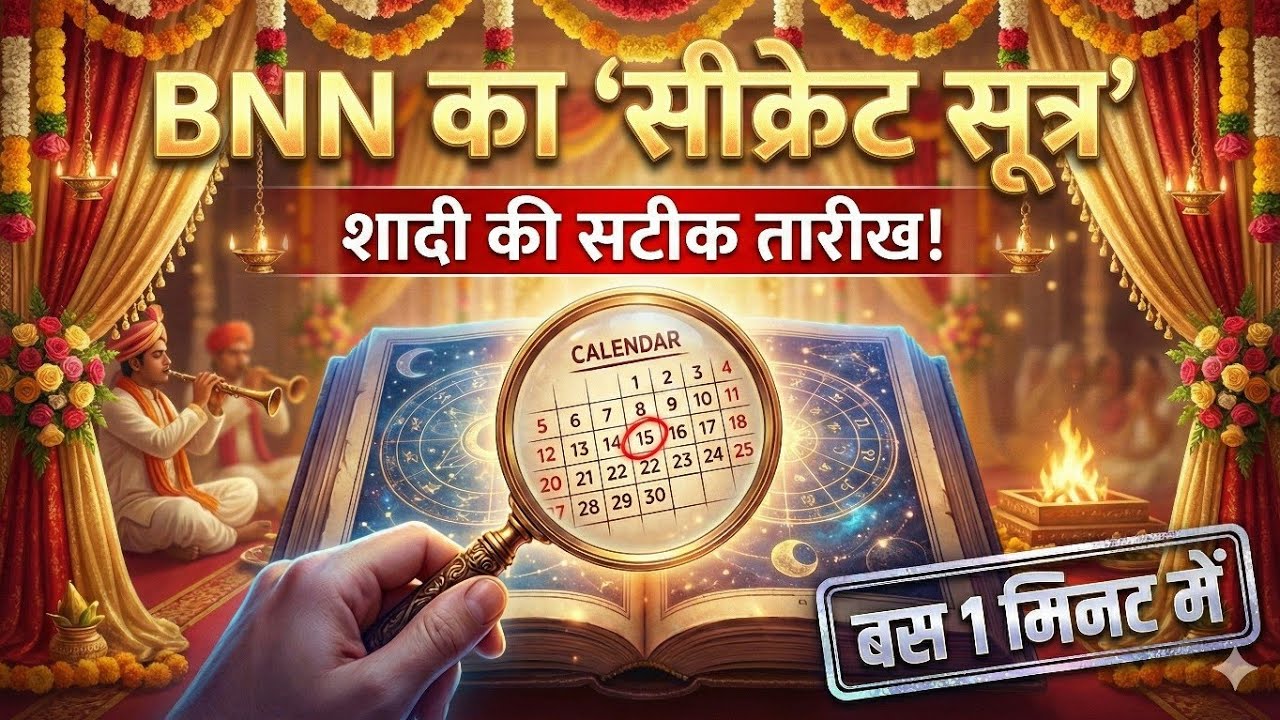 BNN ज्योतिष का वो 'सीक्रेट सूत्र' जो शादी की सटीक तारीख (Exact Date) 1 मिनट में बता देगा! || #astro