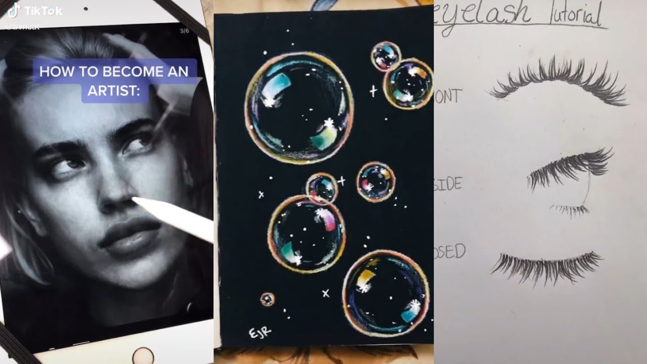 Tik Tok Art Tutorials that saved my drawings ✨🍦