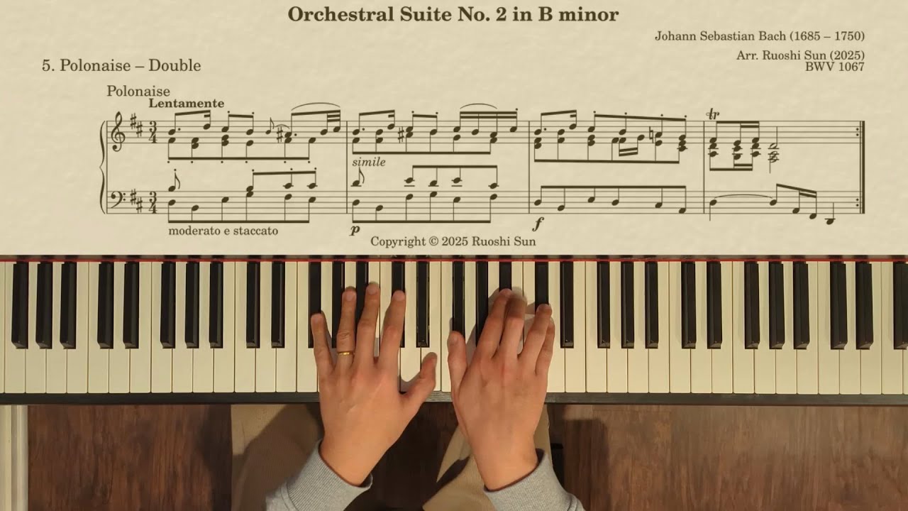 Orchestral Suite No. 2 in B minor, BWV 1067: 5. Polonaise – Double (piano transcription)