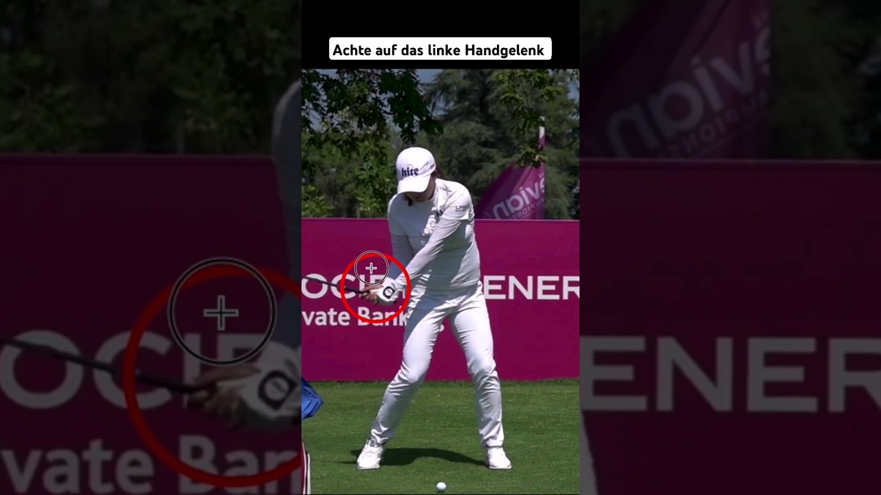 Das linke Handgelenk in Golfschwung Zeitlupe Damen