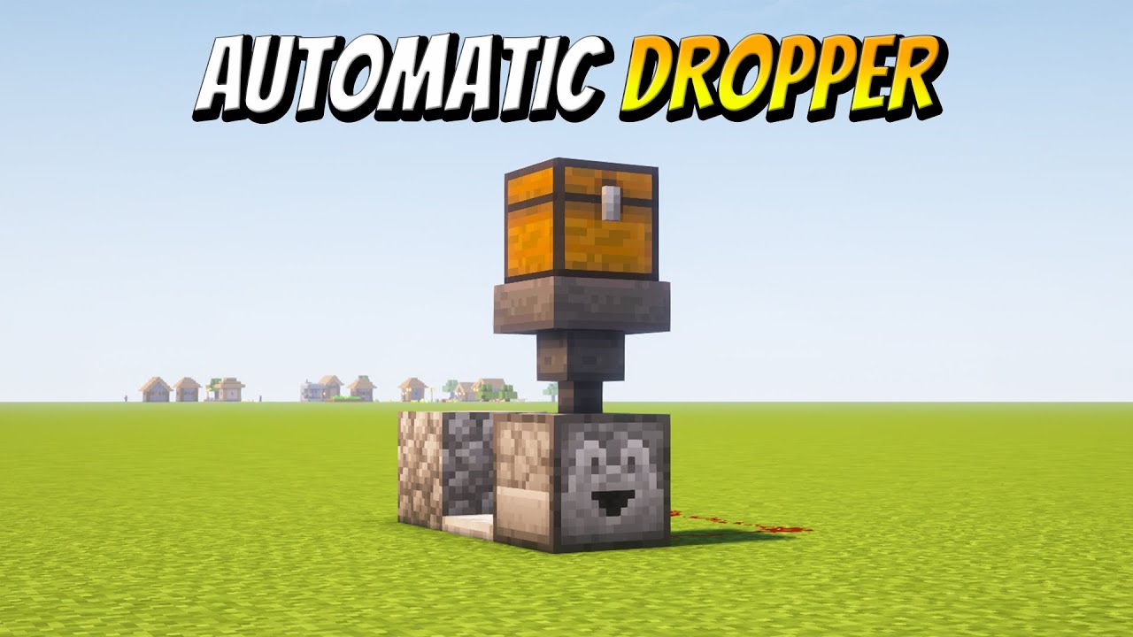 AUTOMATIC DROPPER MINECRAFT TUTORIAL