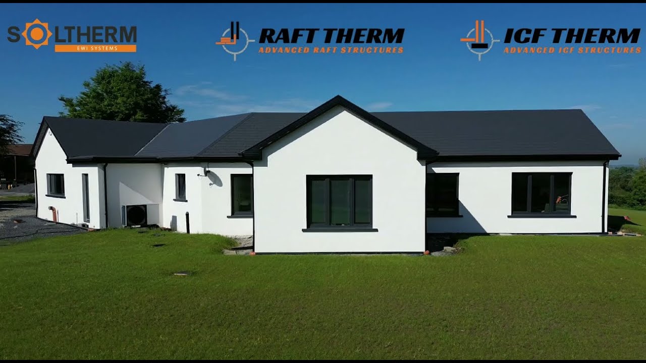 Castleforms Complete Build - Insulated Raft Foundation - ICF Wall System - Soltherm External Render
