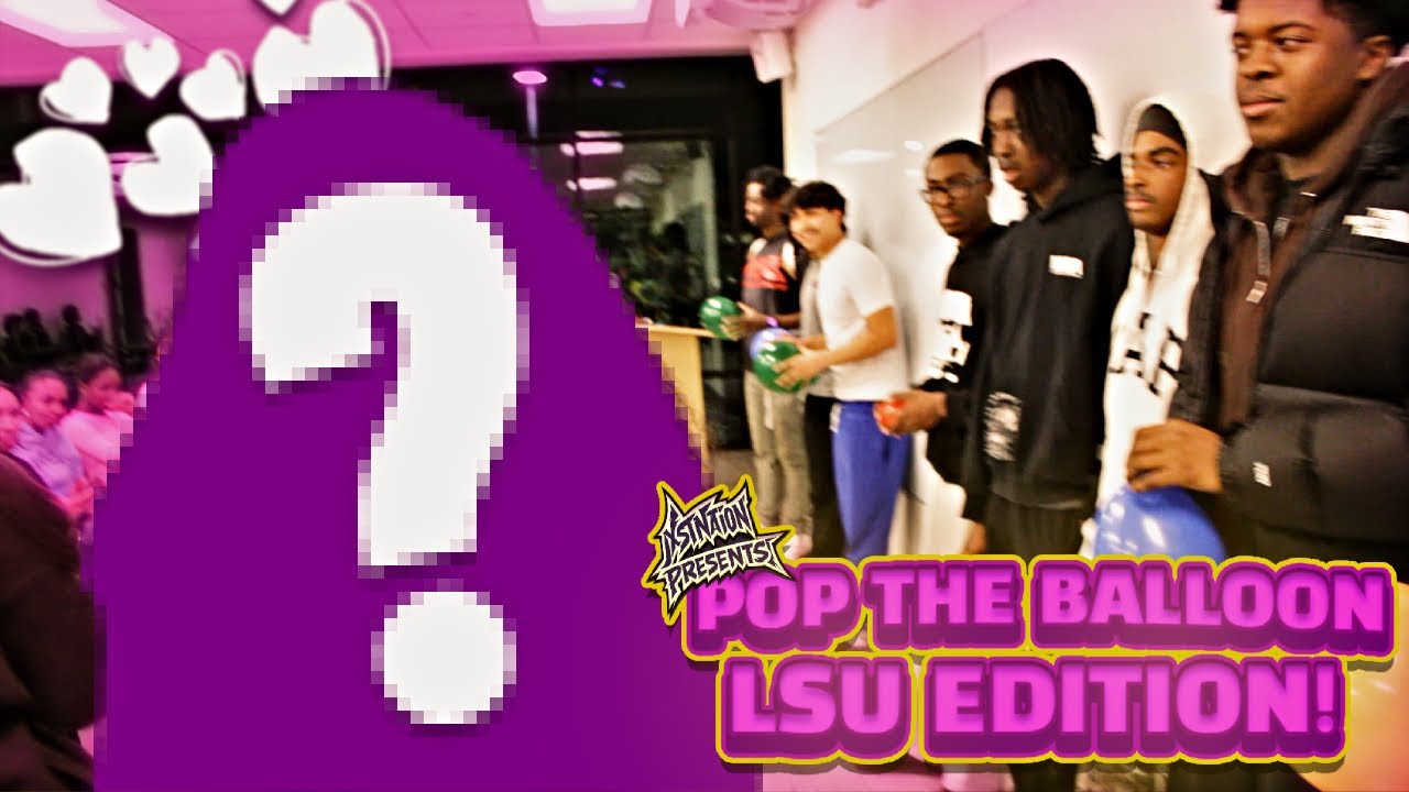 CAN COLLEGE STUDENTS FIND LOVE? || POP THE BALLOON LSU EDITION 💛💜