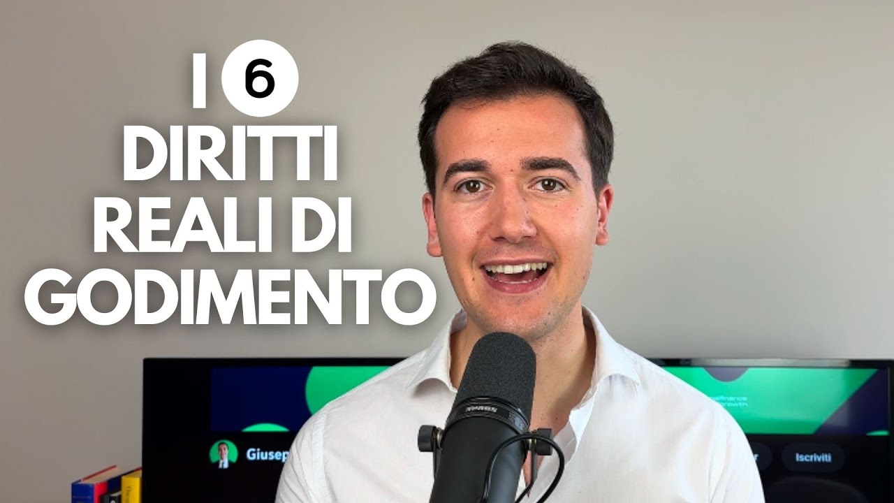 😏 I DIRITTI REALI DI GODIMENTO - Diritto privato in 3 Minuti ⏳