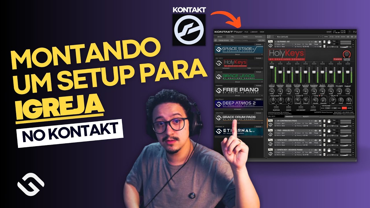 MONTANDO UM SETUP PRA TOCAR NA IGREJA NO KONTAKT