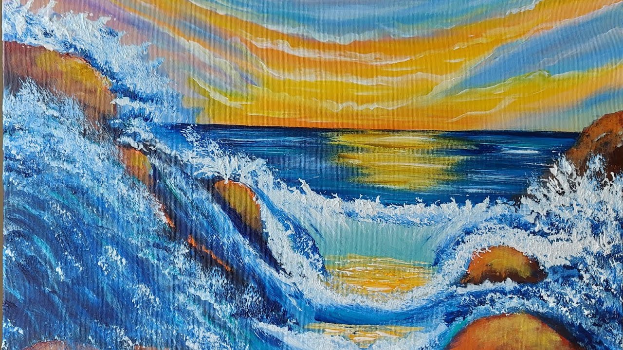 Rebentação/Pintura acrílica