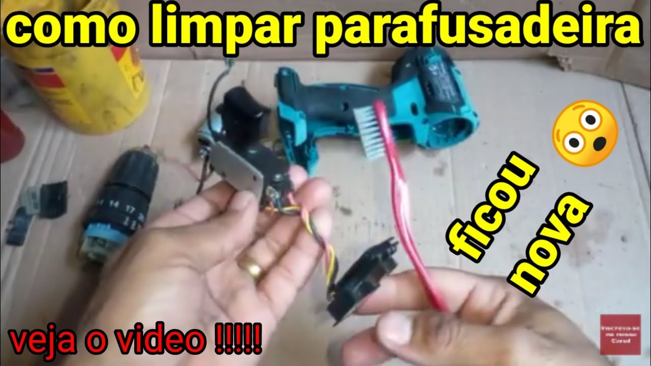 como limpar parafusadeira, como lavar  parafusadeira, manutenção em parafusadeira,