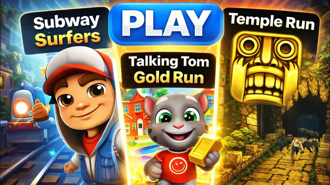 🏆Subway Surfers 🆚 Talking Tom Gold Run 🆚 Temple Run🔥 Ultimate Running Legends Win? 