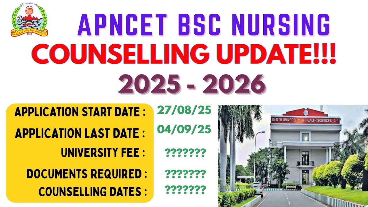 APNCET | BSc Nursing Counselling UPDATE 2025 2026 | IMPORTANT DATES | Documents Required Explained!