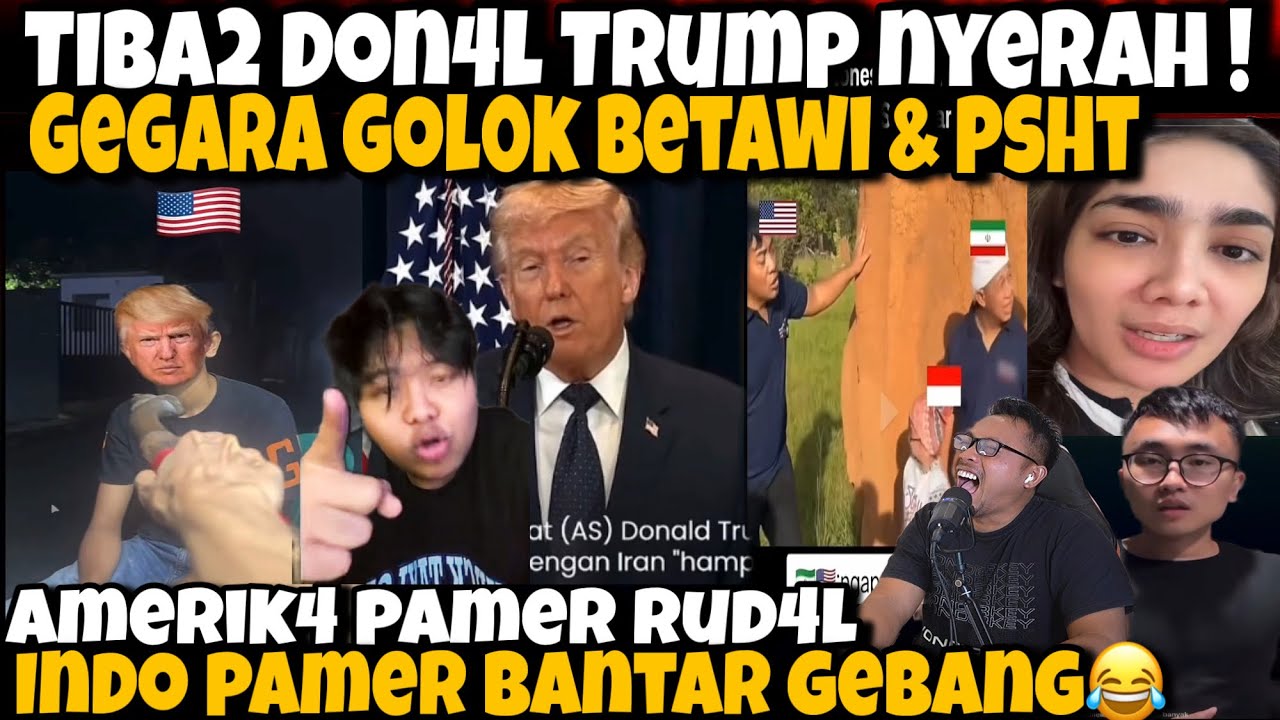 DON4L TRUMP KABUR🤣GA KUAT LAWAN GOL0K BETAWI + PSHT & TUMPUKAN SMPAH BANTAR GEBANG BEKASI🤣