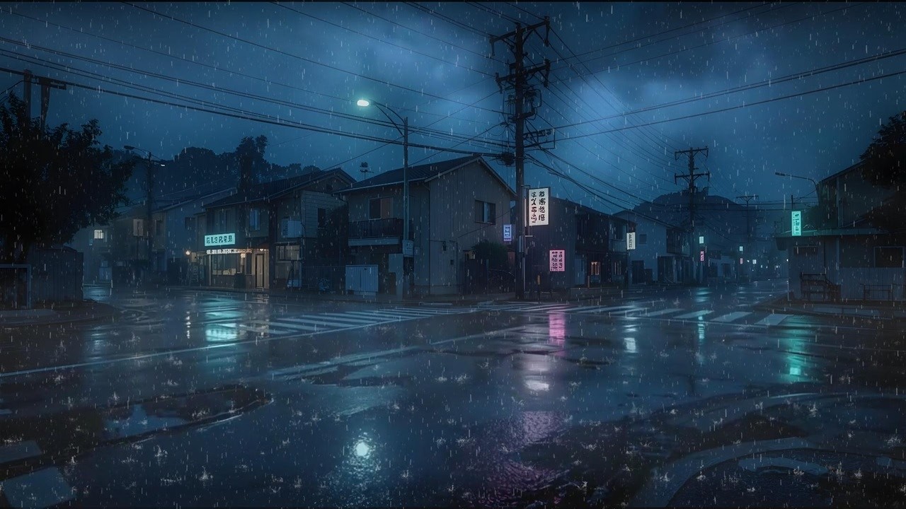 Tokyo After Midnight 🌙 Lofi Rain on a Dark Night for a Comfortable Sleep