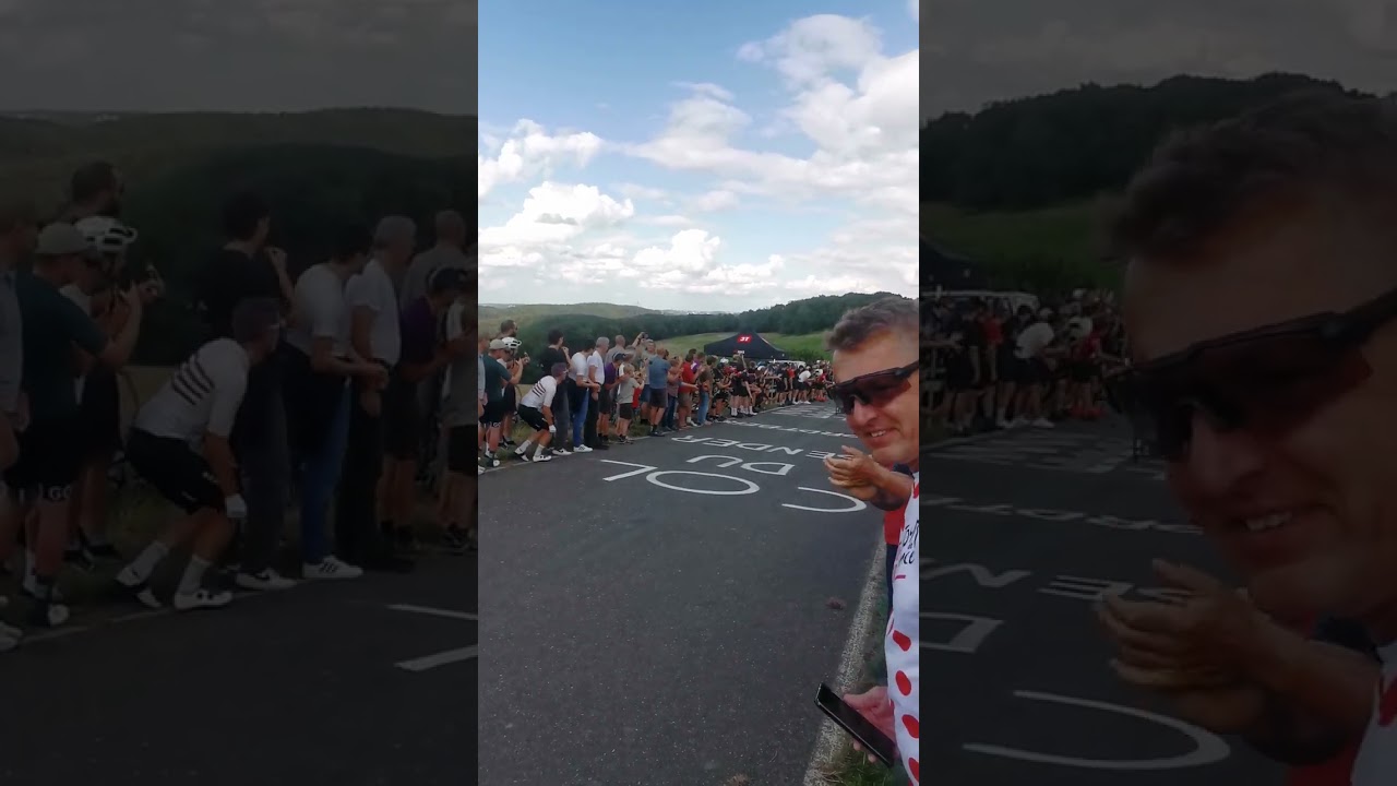 Radrennen - Deutschlandtour 2023. Bergetappe Velbert Sender. (FAST ZUSAMMENSTOẞ BEI 