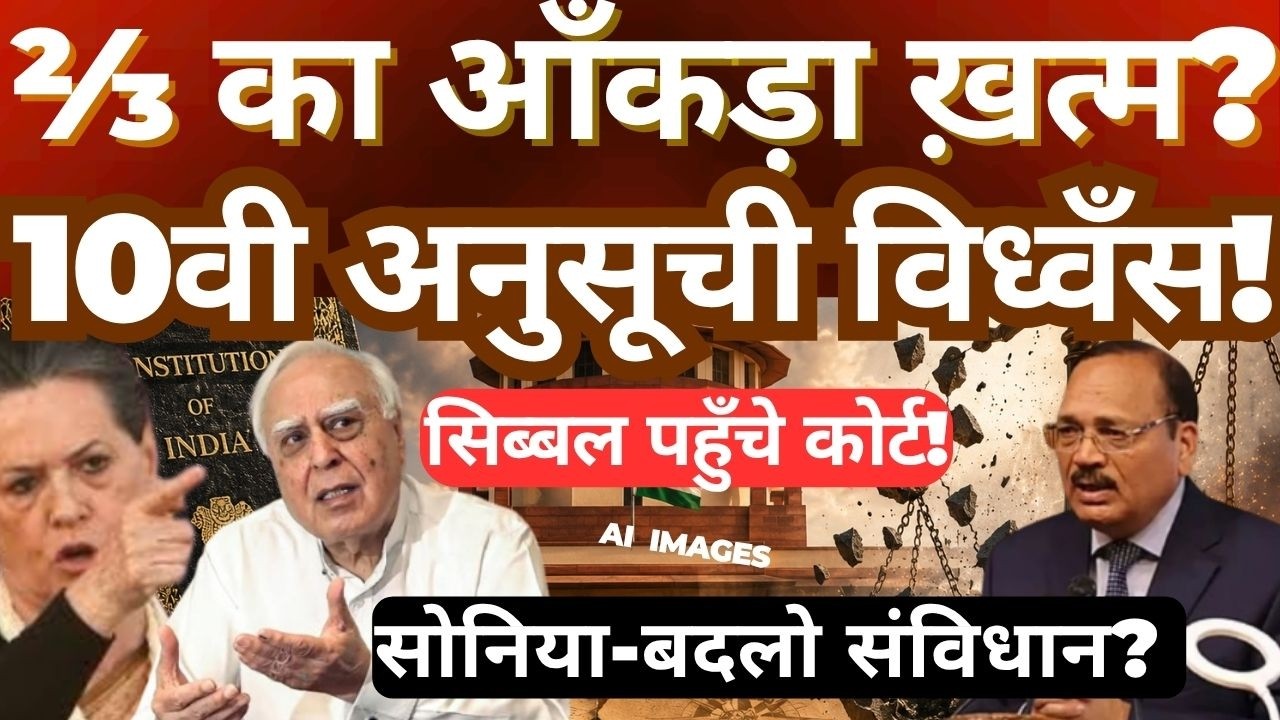 Is the ⅔ Rule Gone? 10th Schedule Under Challenge | Sibal Moves Court | Sonia & Constitution Debate