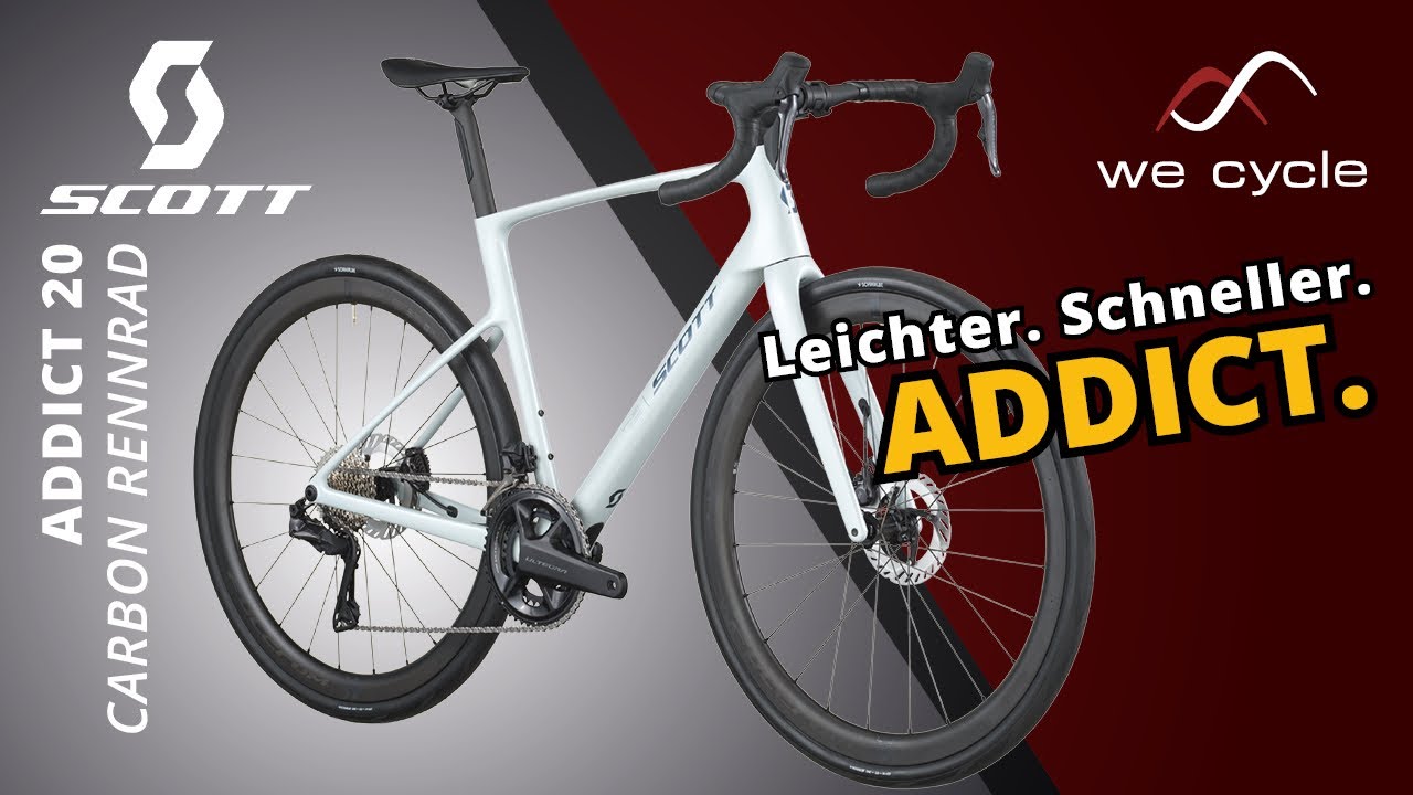 Scott Addict 20 Carbon Rennrad 2026 – Vielseitiges Endurance‑Carbon‑Bike in Cumulus Weiß