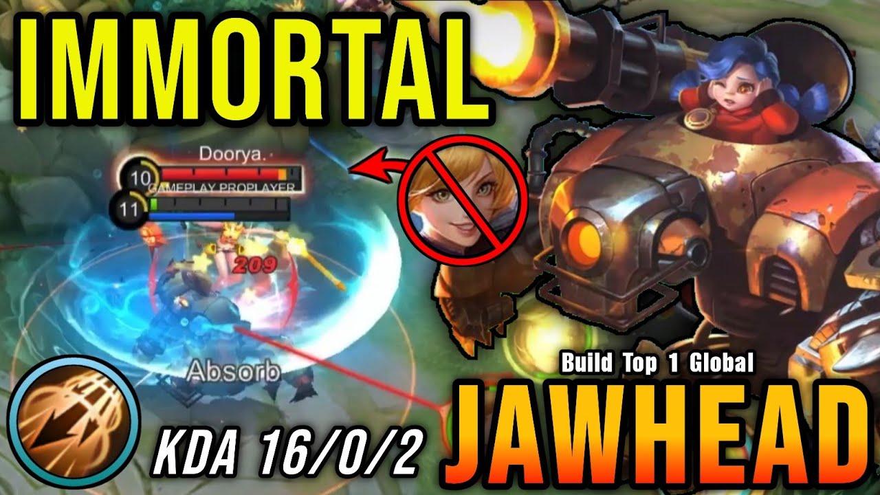 Jawhead Inspire 100% Immortal - Build Top 1 Global Jawhead ~ MLBB
