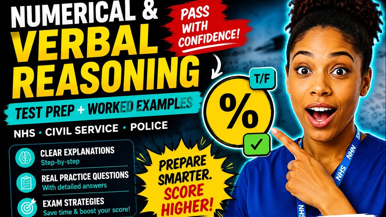 Numerical & Verbal Reasoning Test Prep: Worked Examples for NHS, Civil Service & Police