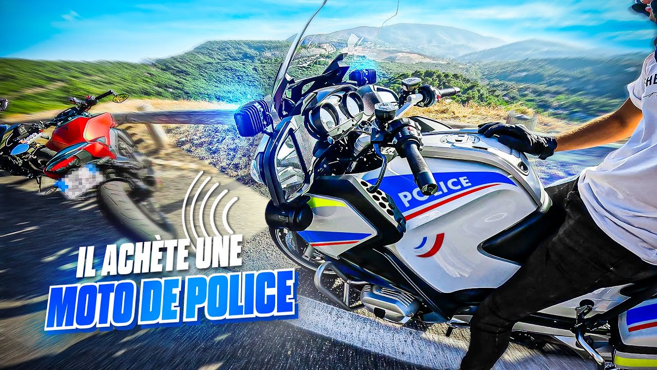 MON POTE ACHÈTE UNE MOTO DE POLICE !! 😅👮‍♂️🏍️  Motovlog en vacances à Monaco