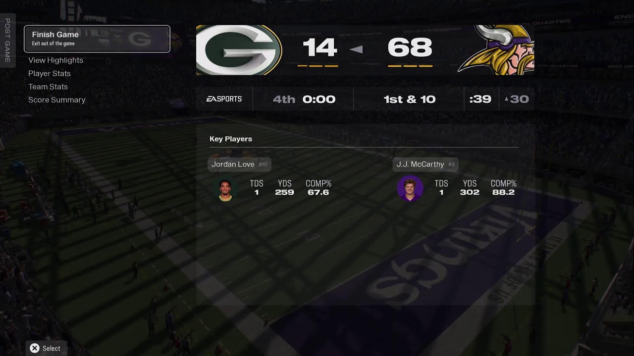 Madden 26 Kinetik Pro Sim Green Bay Packers at Minnesota Vikings