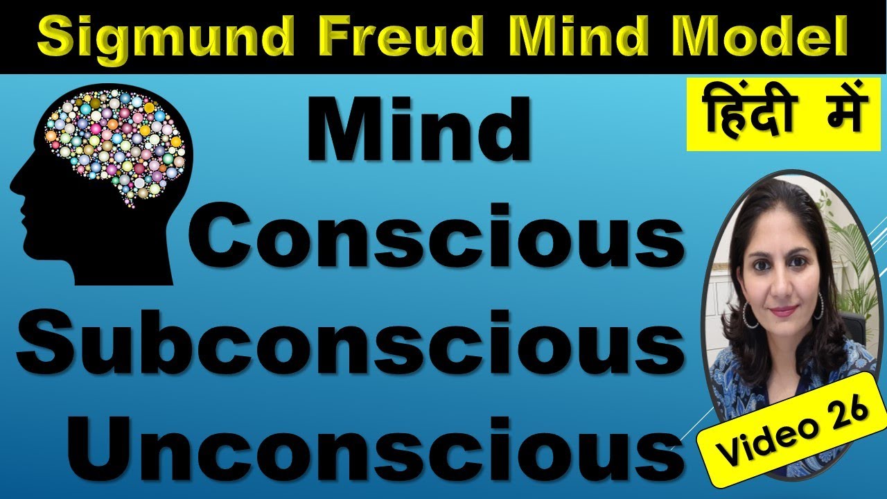 Conscious Unconscious Subconscious Mind Model Sigmund Freud Theory of Personality Hindi Monica Josan