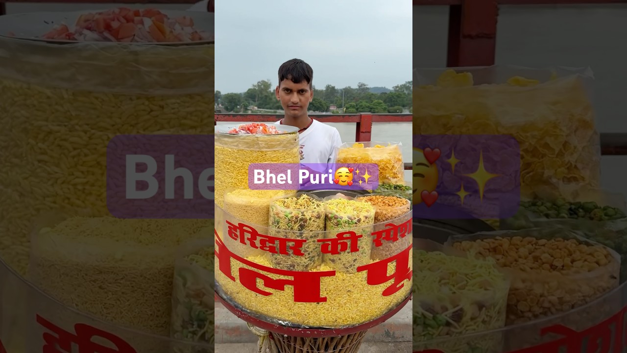 Haridwar ki Bhel Puri 🤤 #streetfood #foodie #indianstreetfood #ytshorts #haridwar  #shortsfeed