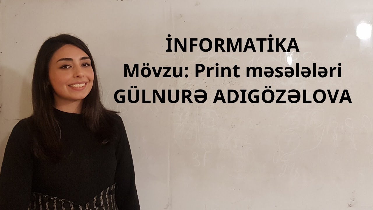 İNFORMATİKA (Printer Məsələləri)