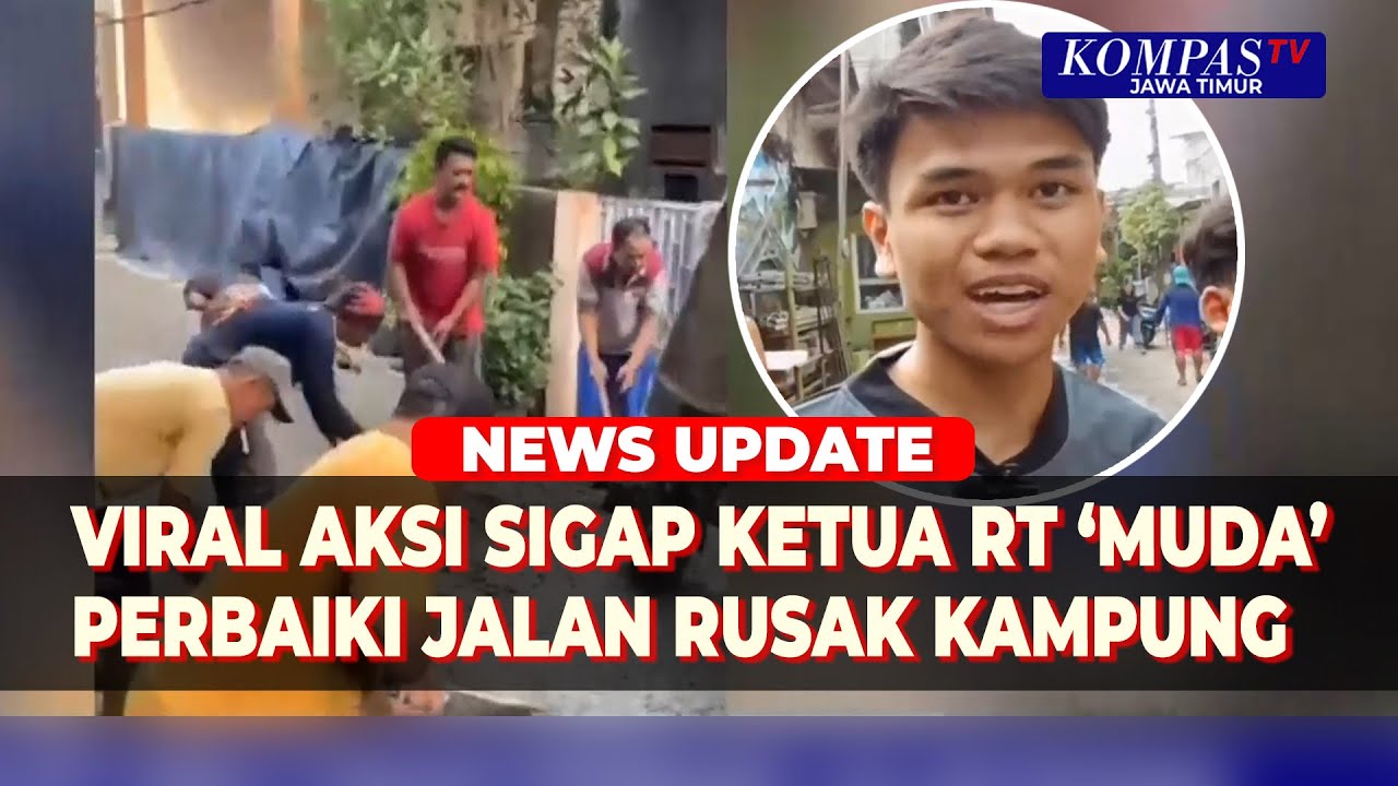 Ini Dia! Ketua RT 'Gen Z' Rawabadak Jakut Viral Aksi Sigap Perbaiki Jalan Rusak Bersama Warga