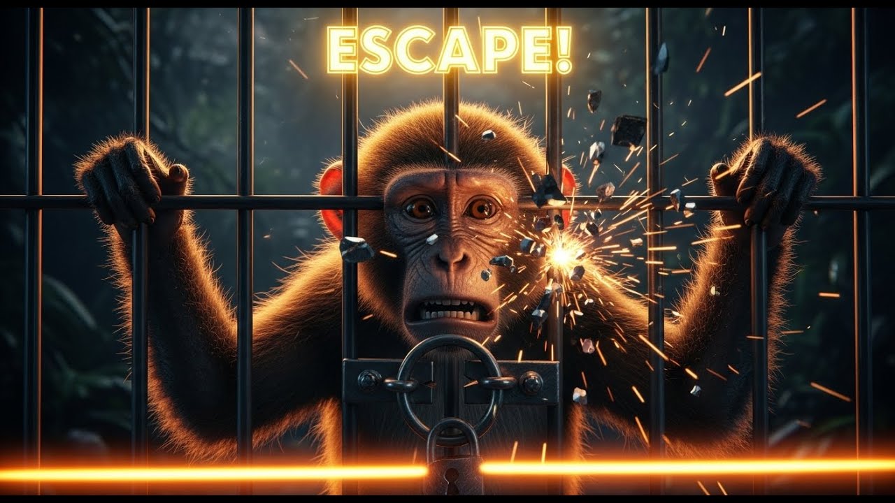 Monkey’s Daring Escape – Trapped in a Steel Cage but Refuses to Give Up | MoFa Monkey 4.0