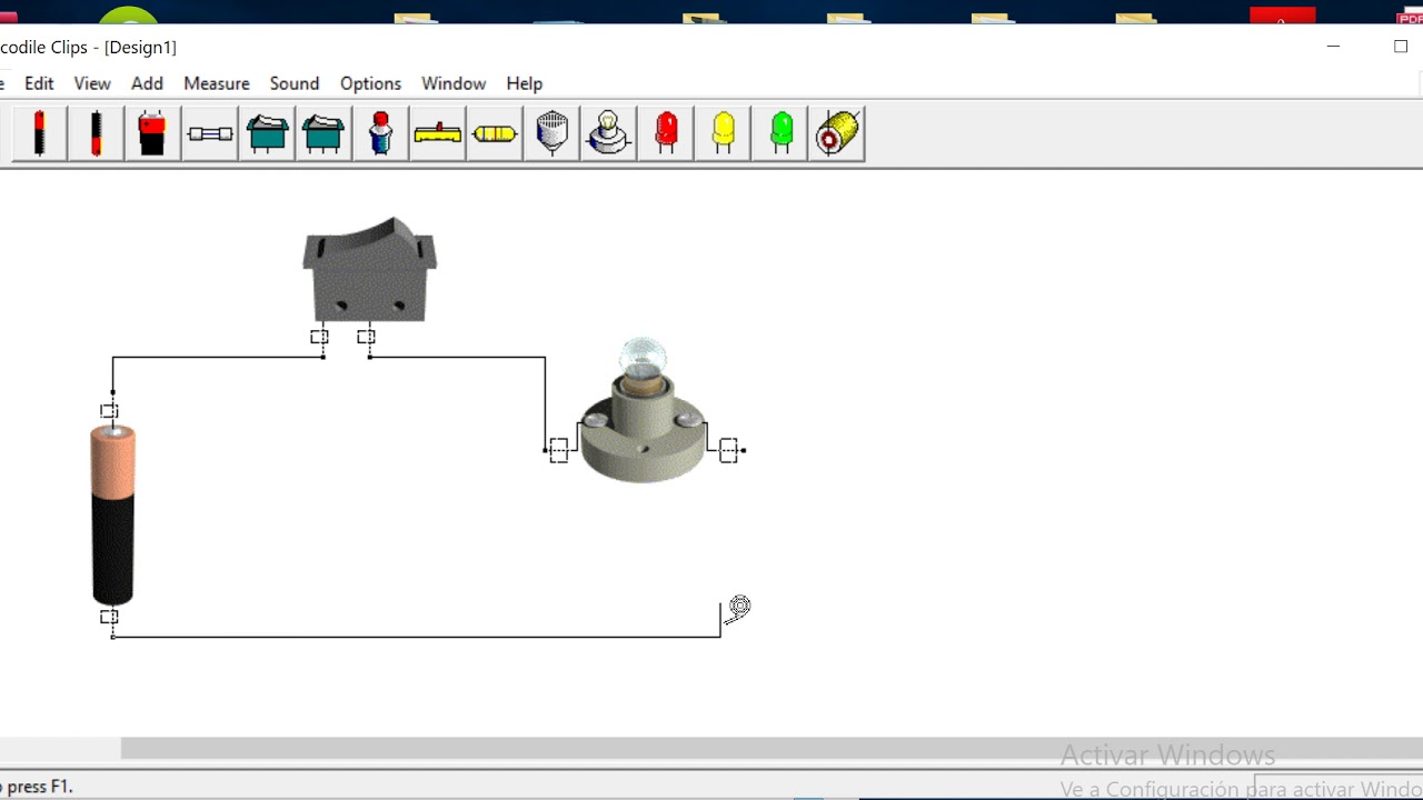 SIMULACIÓN CIRCUITO BÁSICO CON CROCODILE