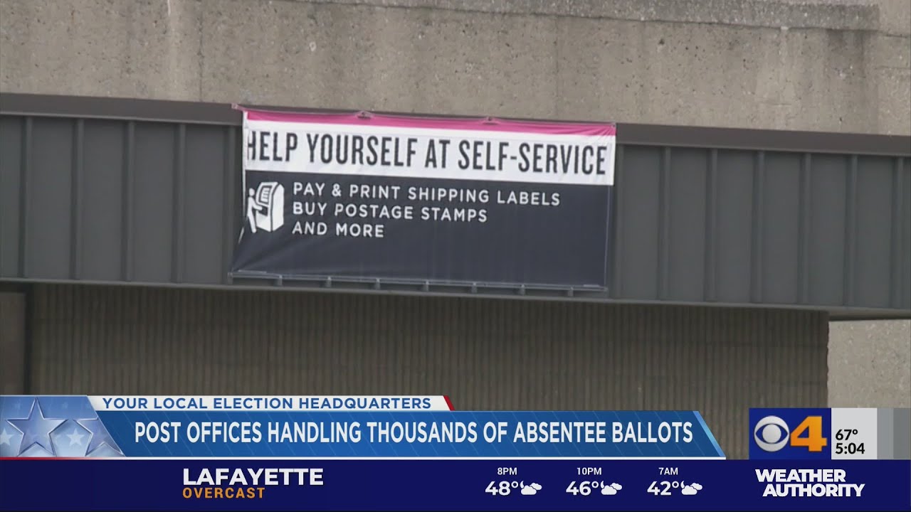 Indiana post offices handling thousands of absentee ballots