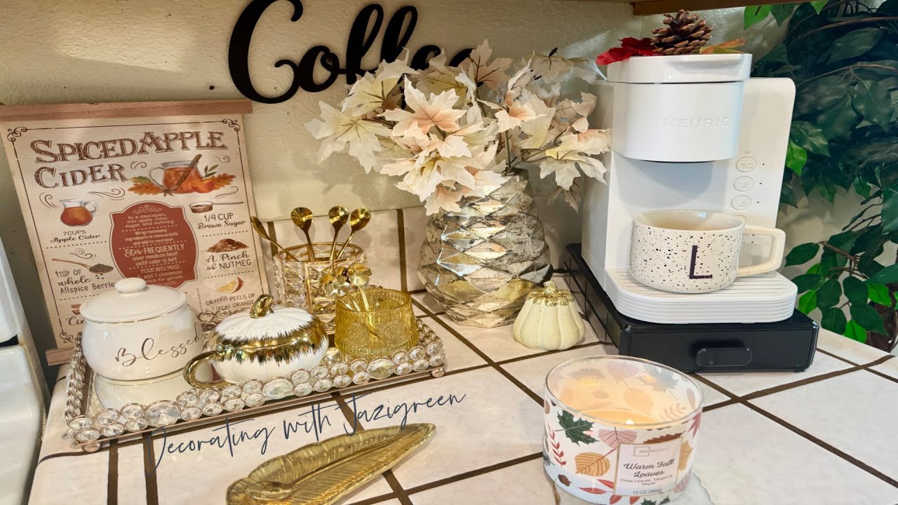 Decorate With Me🍁Fall Glam Coffee Bar Station☕️ 