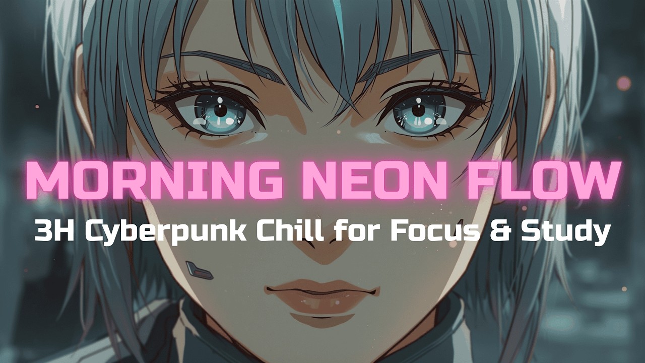 3 Hours Neon Ambience | Cyberpunk Focus Music for Creative Work