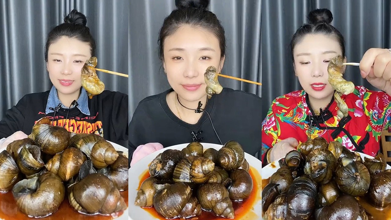 【MUKBANG】Spicy River Snails🐚🌶#ASMR#yummy