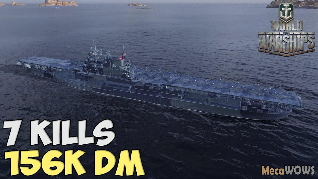 World of WarShips | Enterprise  | 7 KILLS | 156K Damage - Replay Gameplay 4K 60 fps