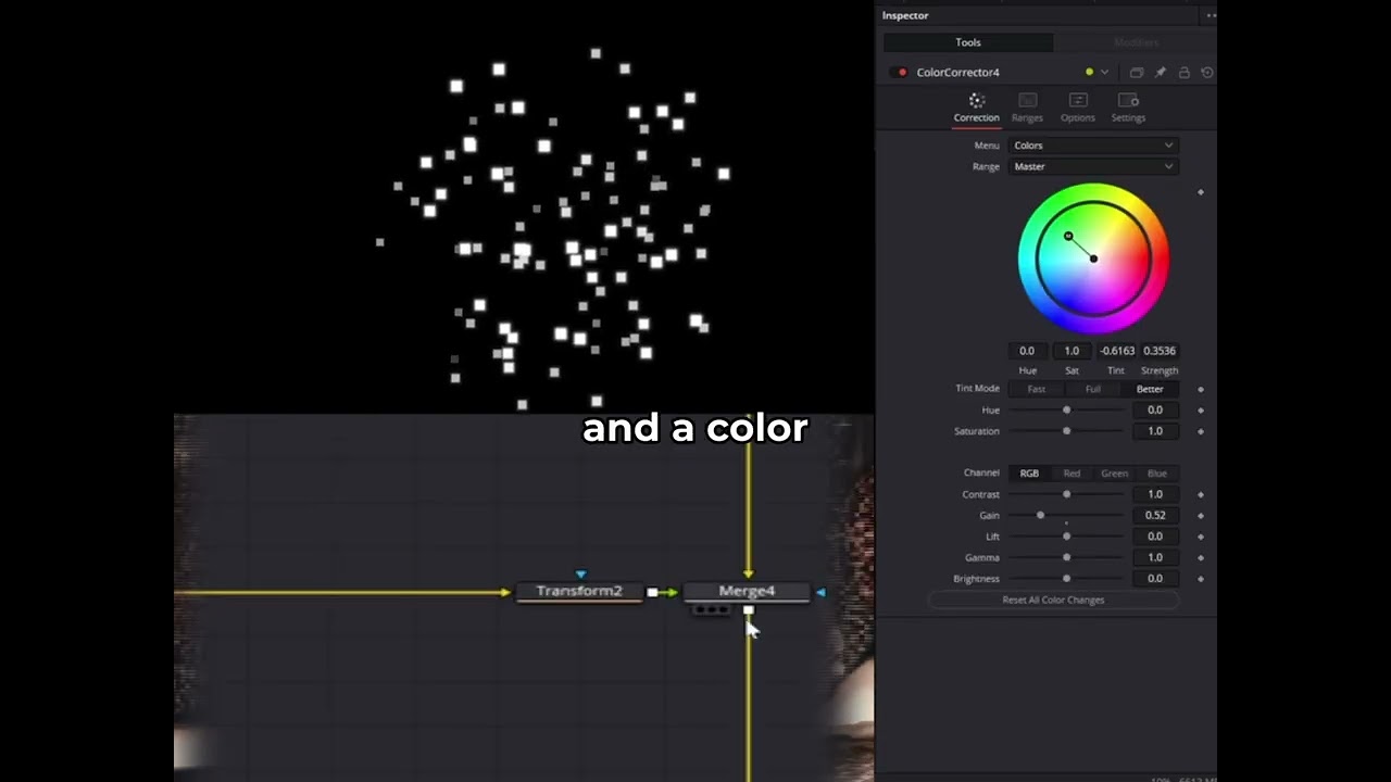 Эффект абстрактных частиц | Davinci Resolve 20
