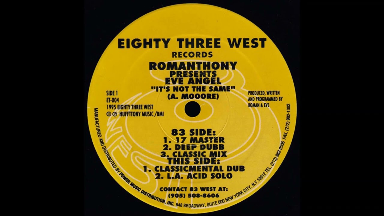 Romanthony Pres. Eve Angel - It's Not The Same (L.A. Acid Solo) 1995
