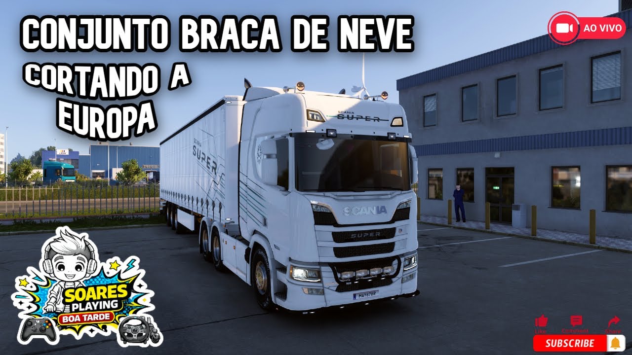 ETS 2 1.57 🔴  CONJUNTO BRANCA DE NEVE CORTANDO A EUROPA | AO VIVO
