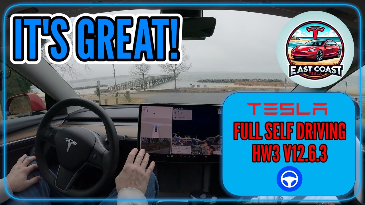 Tesla FSD V12.6.3 HW3 First Impressions | Yorktown Beach Test Route