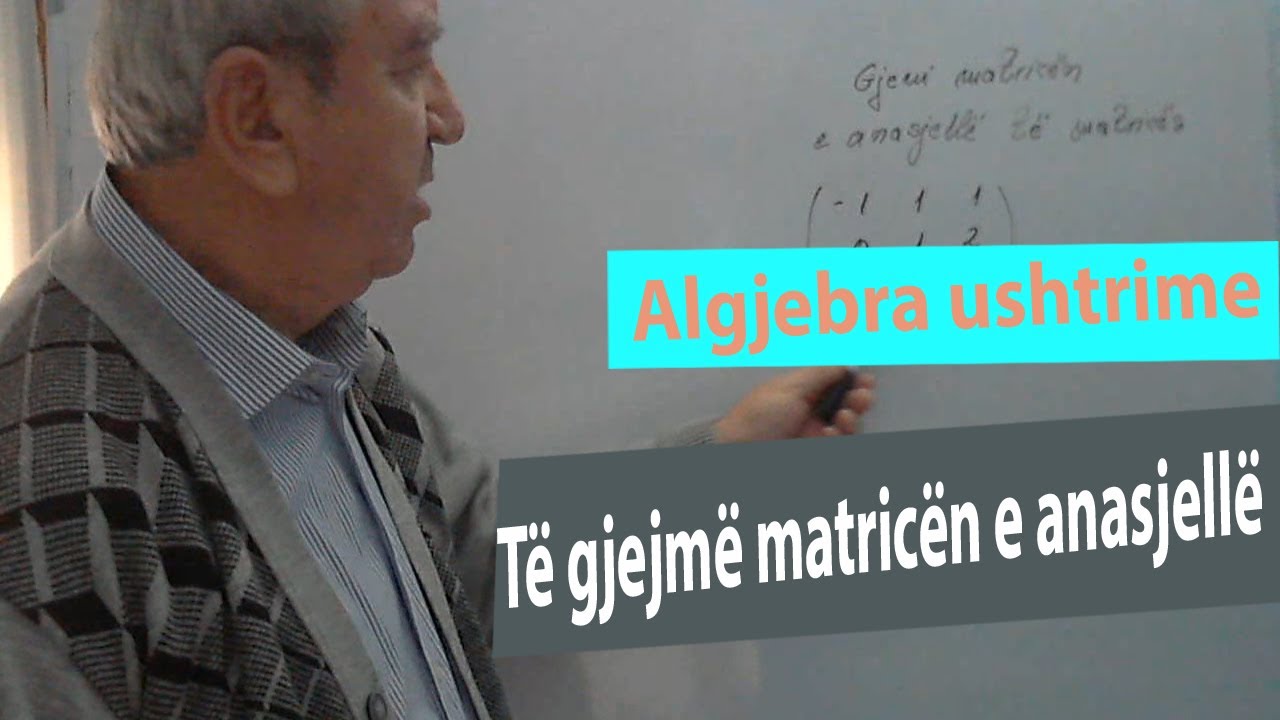 Algjebra Ushtrime/ Të gjejmë matricën e anasjellë