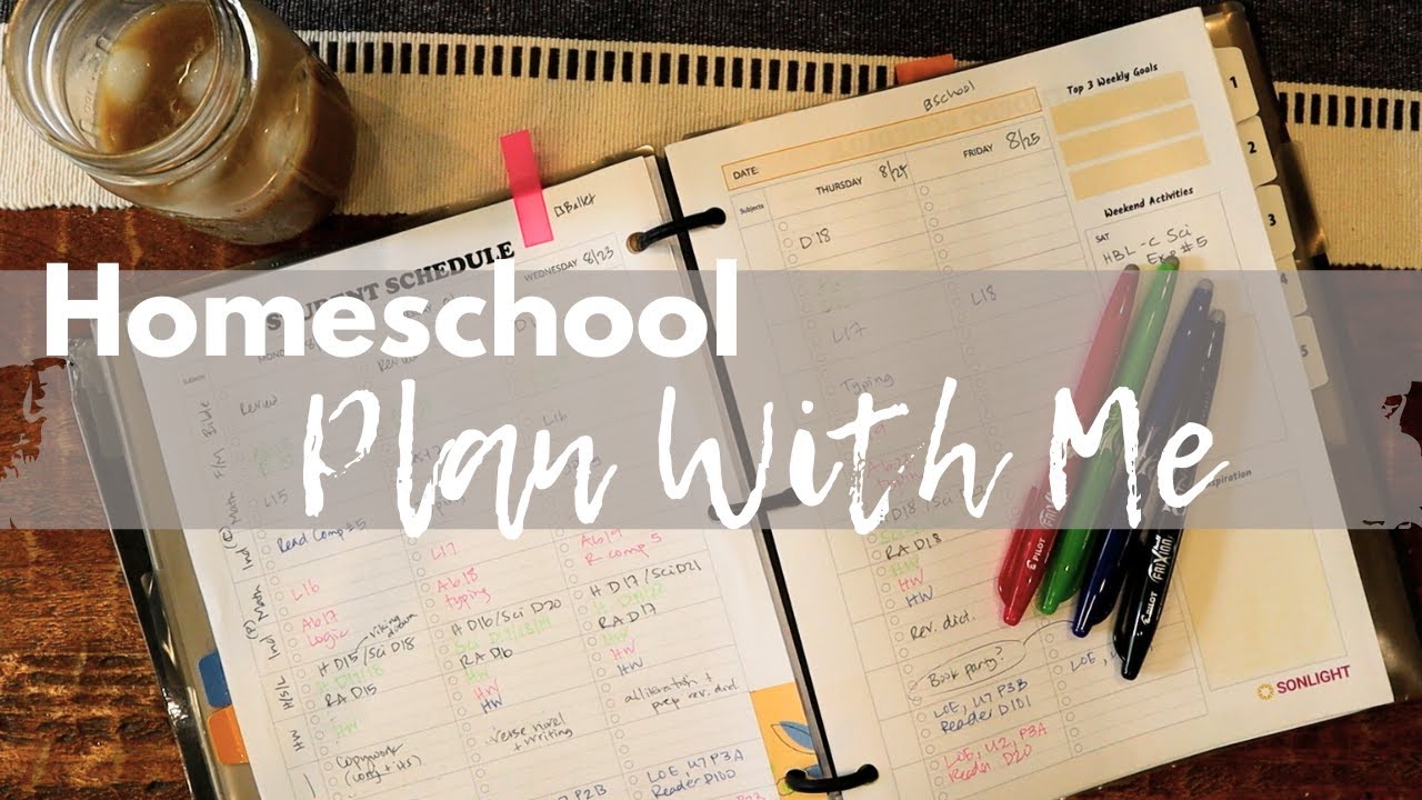 Homeschool Plan With Me II Sonlight HBL-C and HBL-K, Saxon Math, Abeka K5, and Bravewriter Dart