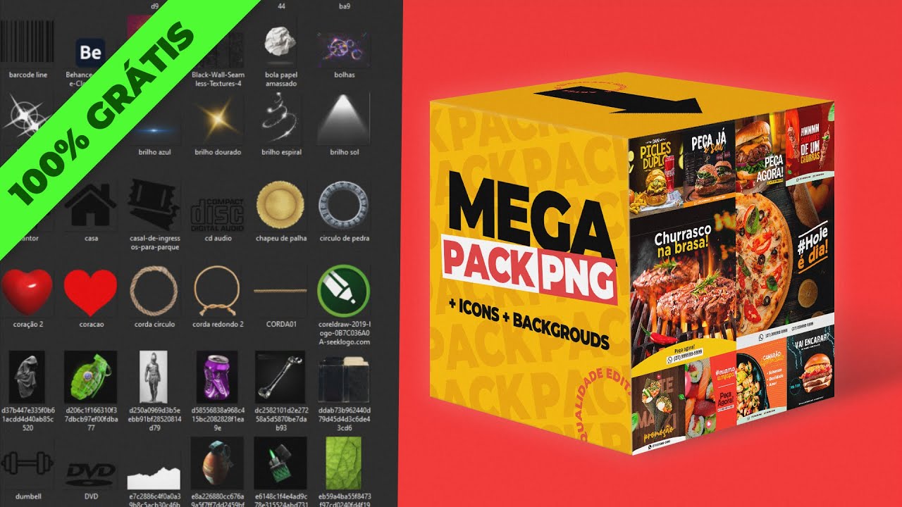 PACK GRATUITO PARA DESIGNER (ARQUIVOS PNG) #designergrafico  #packdesignergrafico