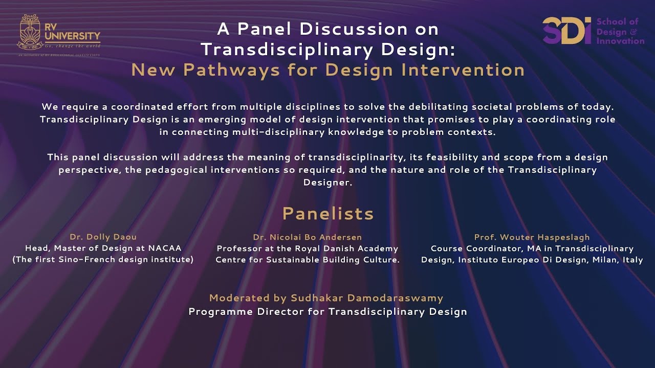 New Pathways in Design: An International Panel Discussion on Transdisciplinary Design